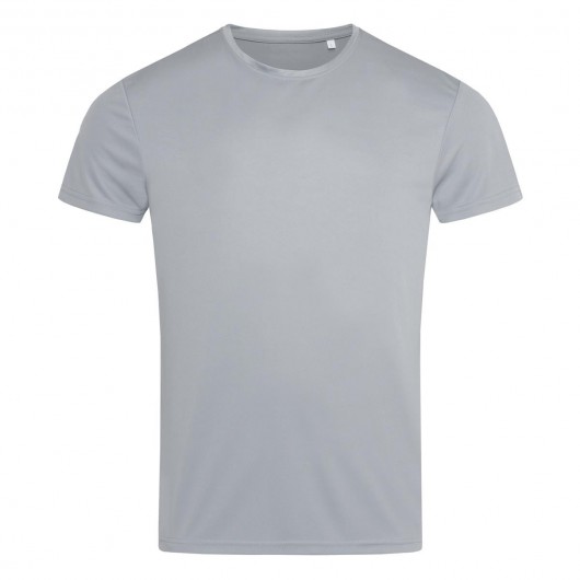Mens Active Sports Tees silver grey